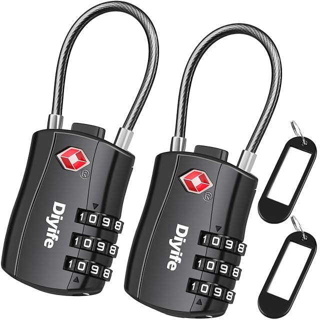 Diyife TSA-recognised combination luggage locks